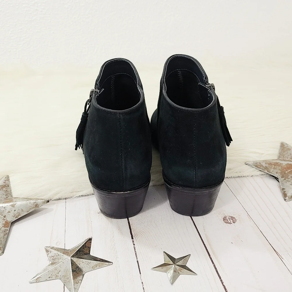 Vionic Serena zip ankle boots black kid suede size 9.5
